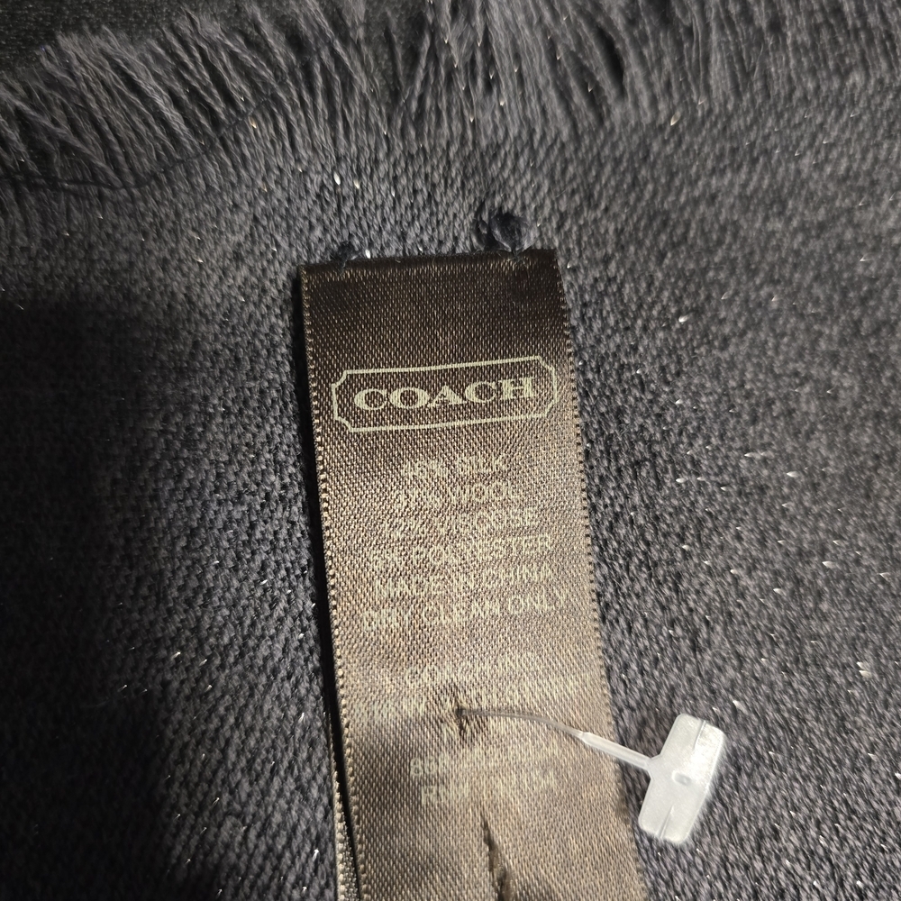 Coach Black Wool Scarf - Picture 3 of 6